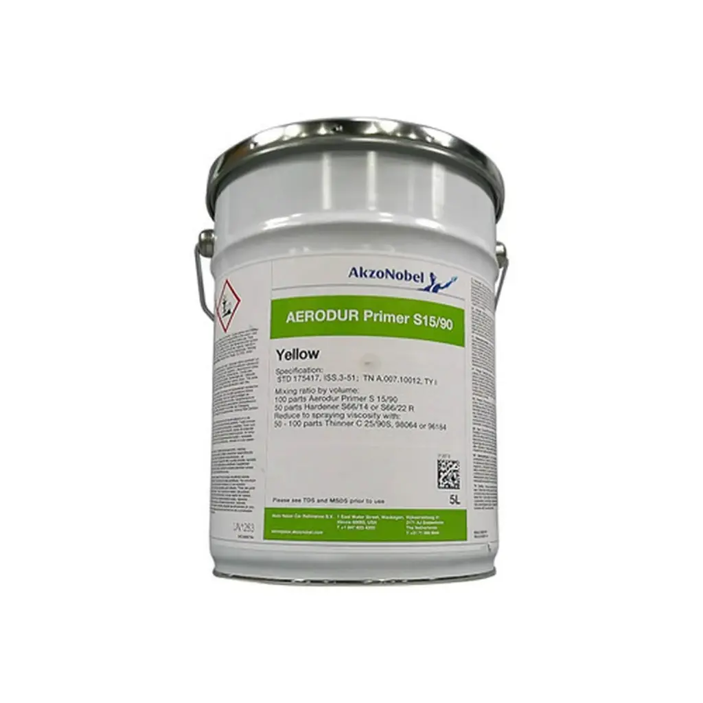 AKZONOBEL AERODUR S15/90 YELLOW POLYURETHANE PRIMER 5LT CAN