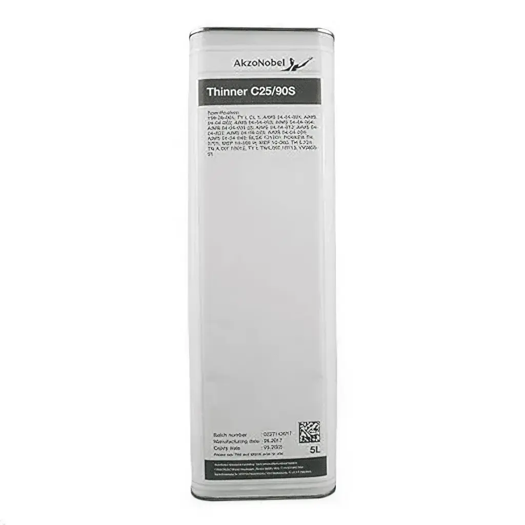 AKZONOBEL C25-90S THINNER, 175.28 DEG F, 5 L CONTAINER, CAN CONTAINER, 2% LOWER, 12% UPPER, LIQUID