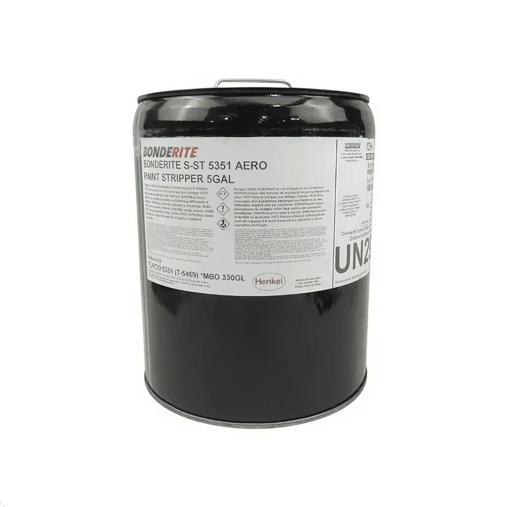 HENKEL 596971 BONDERITE S-ST 5351 AERO YELLOW VISCOUS EPOXY & POLYURETHANE PAINT STRIPPER  (TURCO 5351) - 5 GAL PAIL