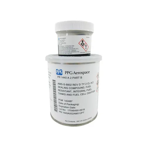 [PR1440 A2 PT] PPG Aerospace® PR-1440 A-2 Gray AMS-S-8802D Type 2 Class A-2 Spec Fuel Tank Sealant - Pint Kit