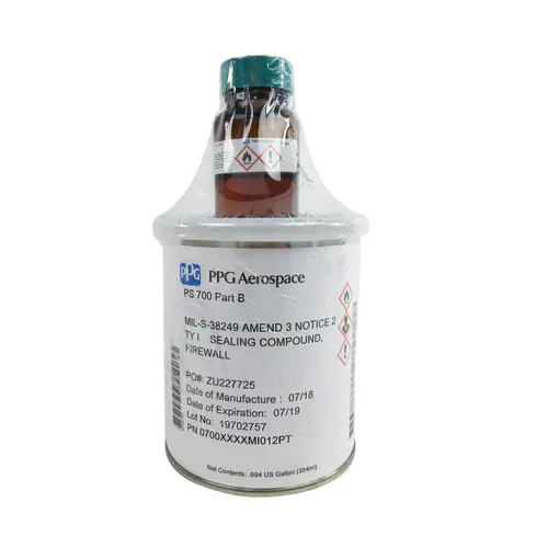 [PS 700 PT KIT] PR 148 CLEAR PINT PPG Aerospace® P/S 700 Black AMS 3381 Spec Firewall Sealant - Pint Ki
