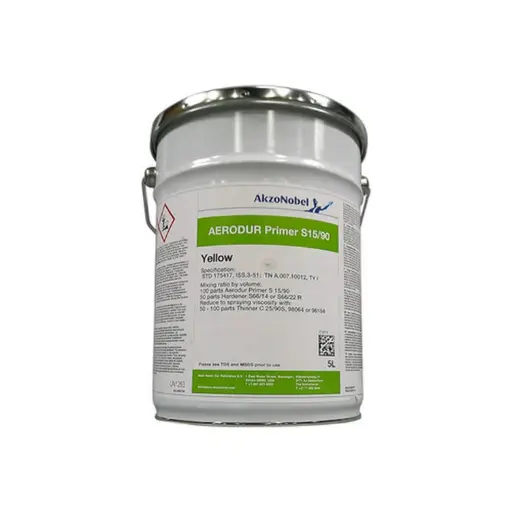 [S15/90,S15-90,S1590,AkzoNobel] AKZONOBEL AERODUR S15/90 YELLOW POLYURETHANE PRIMER 5LT CAN