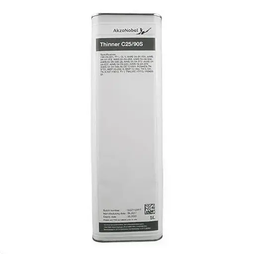 [C25/90S,C25-90S,C2590S,AkzoNobel] AKZONOBEL C25-90S THINNER, 175.28 DEG F, 5 L CONTAINER, CAN CONTAINER, 2% LOWER, 12% UPPER, LIQUID