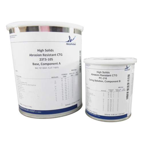 [23T3-105/PC-216-GL] AkzoNobel 23T3-105/PC-216 BAC707 Flat Gray BMS 10-86 Type I, Grade D Spec Abrasion Resistant Polyurethane Coating - Gallon Kit