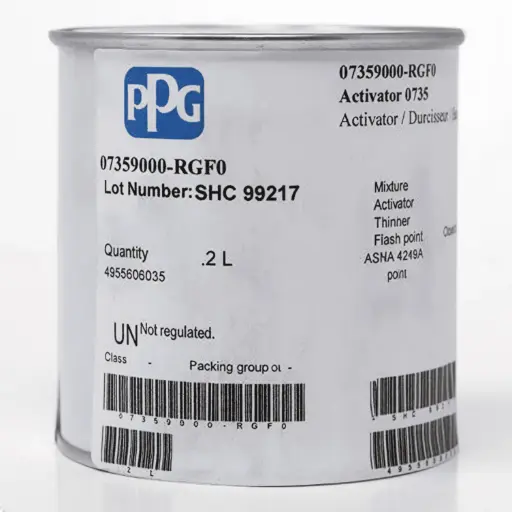 [0735/9000,PPG 0735/9000,PPG0735/9000,PPG 0735-9000,PPG0735-9000,0735/9000,0735-9000,PPG, PU 66] PPG 0735/9000 ACTIVATOR 200ML CAN (PPG ACTIVATOR 0735 IS FOR USE WITH 5467/0000 PORE FILLER PU 66. SUPPLIED IN A 200ML CAN)