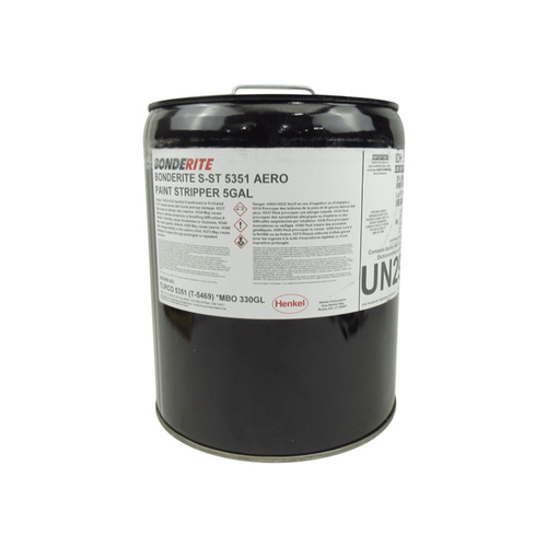[S-ST 5351] Henkel 596971 BONDERITE® S-ST 5351 AERO Yellow Viscous Epoxy & Polyurethane Paint Stripper - 5 Gallon Closed Head Pail with Bung